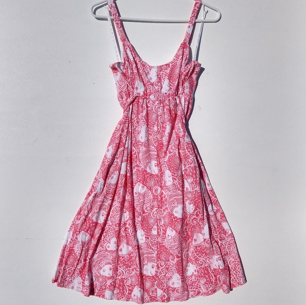 Lilly Pulitzer Pink Fish Print Dress Size Medium